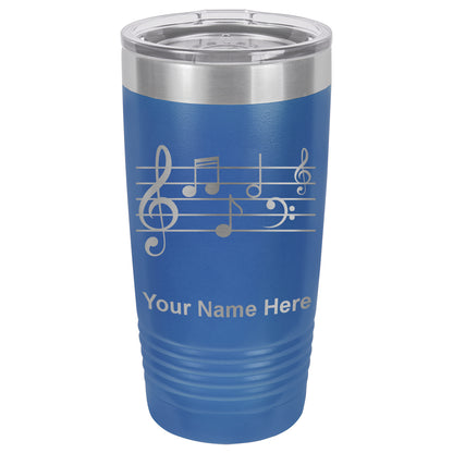 20oz Vacuum Insulated Tumbler Mug, Music Staff, Personalized Engraving Included
