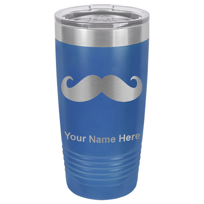 20oz Vacuum Insulated Tumbler Mug, Mustache, Personalized Engraving Included