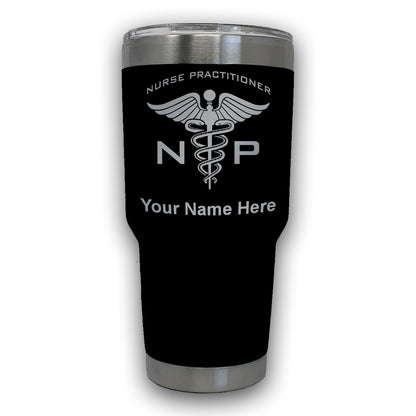 LaserGram 30oz Tumbler Mug, NP Nurse Practitioner, Personalized Engraving Included