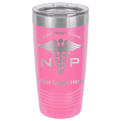 20oz Vacuum Insulated Tumbler Mug, NP Nurse Practitioner, Personalized Engraving Included