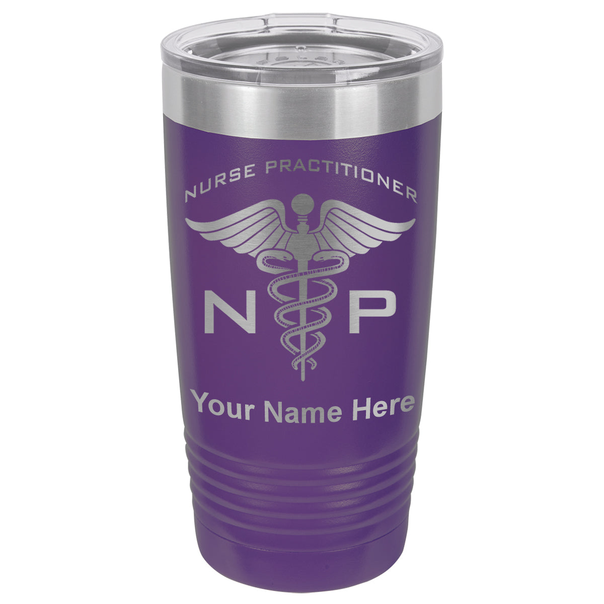 20oz Vacuum Insulated Tumbler Mug, NP Nurse Practitioner, Personalized Engraving Included