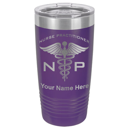 20oz Vacuum Insulated Tumbler Mug, NP Nurse Practitioner, Personalized Engraving Included
