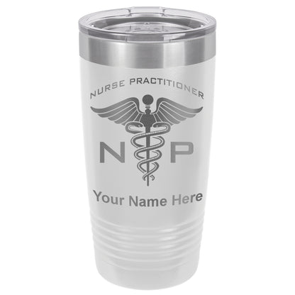 20oz Vacuum Insulated Tumbler Mug, NP Nurse Practitioner, Personalized Engraving Included