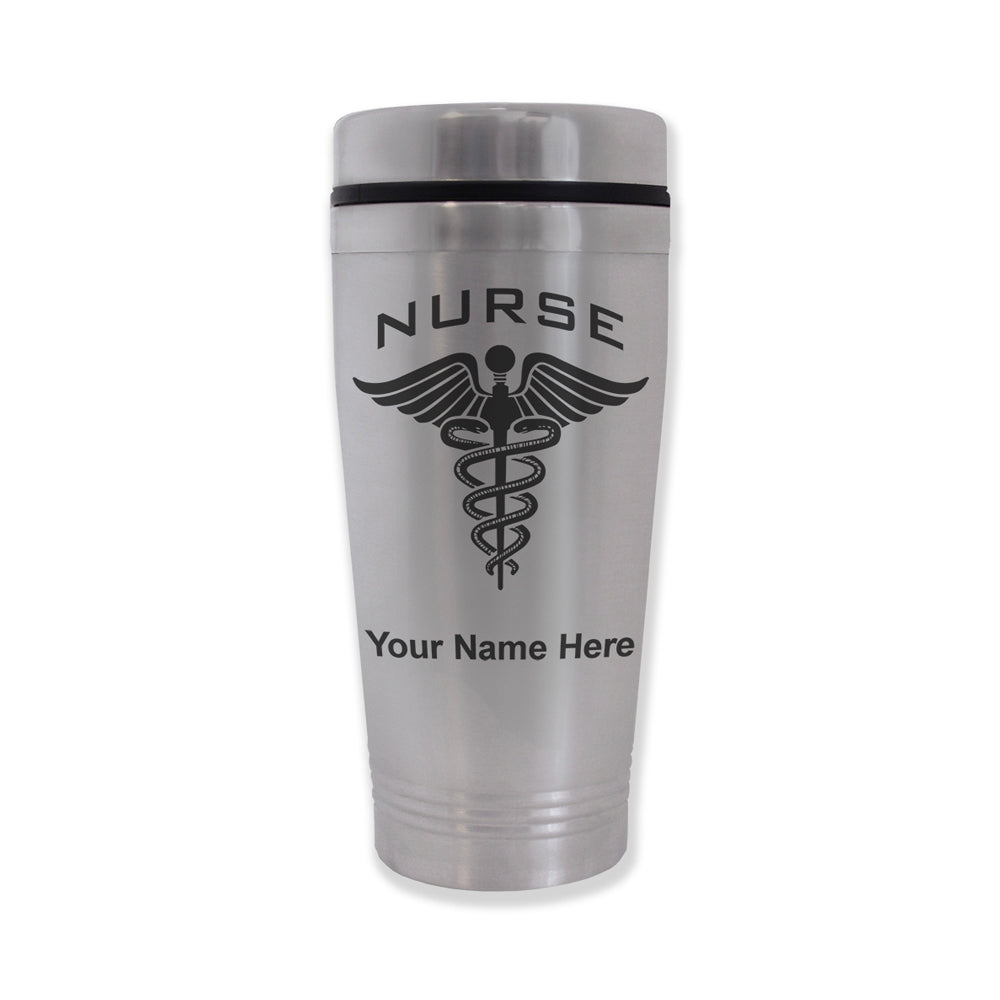 Commuter Travel Mug, Nurse, Personalized Engraving Included