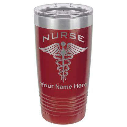 20oz Vacuum Insulated Tumbler Mug, Nurse, Personalized Engraving Included