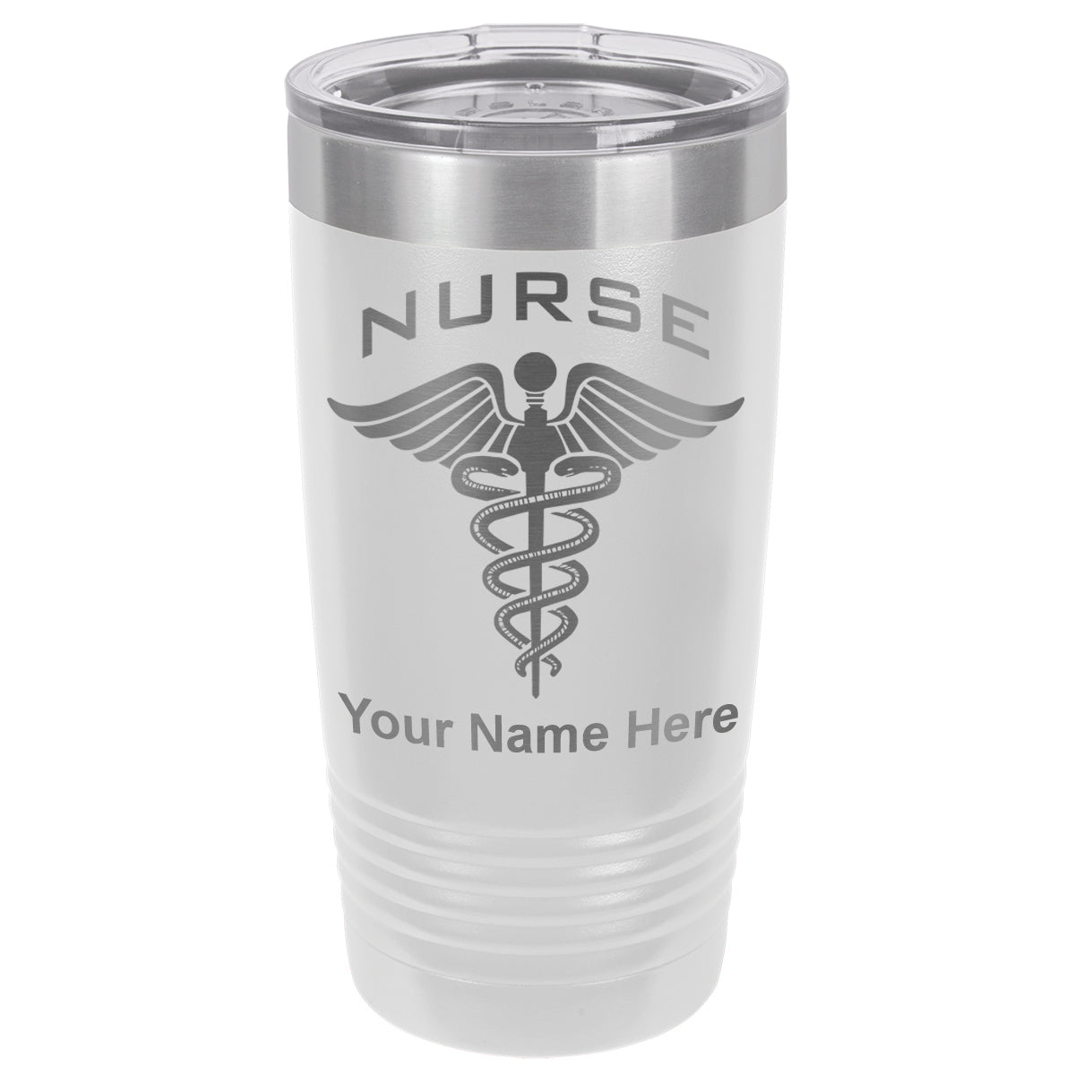 20oz Vacuum Insulated Tumbler Mug, Nurse, Personalized Engraving Included