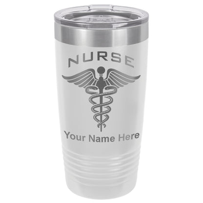 20oz Vacuum Insulated Tumbler Mug, Nurse, Personalized Engraving Included