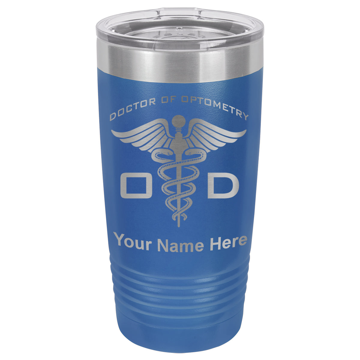 20oz Vacuum Insulated Tumbler Mug, OD Doctor of Optometry, Personalized Engraving Included