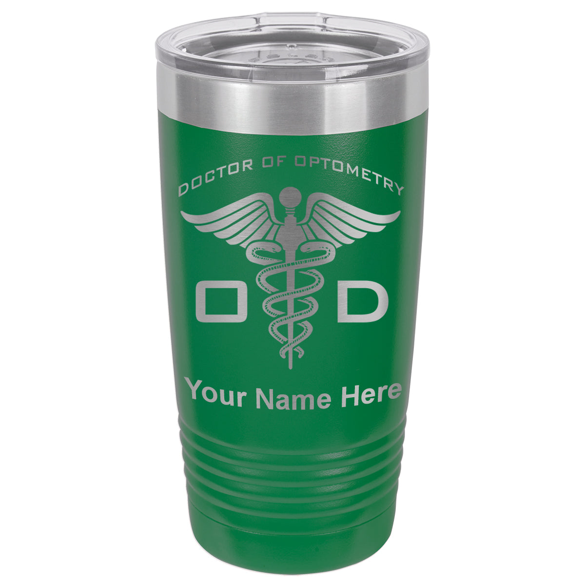 20oz Vacuum Insulated Tumbler Mug, OD Doctor of Optometry, Personalized Engraving Included