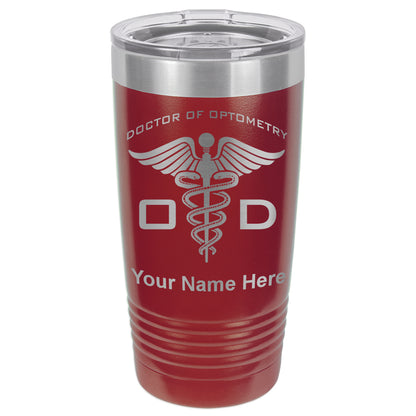 20oz Vacuum Insulated Tumbler Mug, OD Doctor of Optometry, Personalized Engraving Included