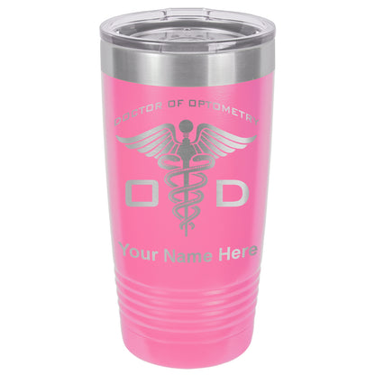 20oz Vacuum Insulated Tumbler Mug, OD Doctor of Optometry, Personalized Engraving Included