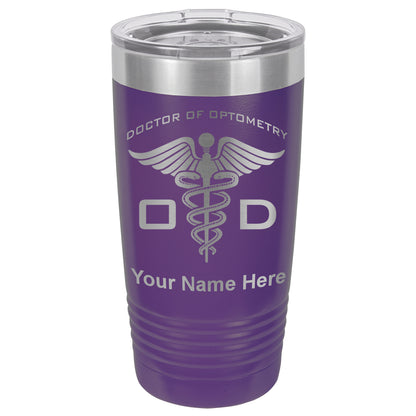 20oz Vacuum Insulated Tumbler Mug, OD Doctor of Optometry, Personalized Engraving Included