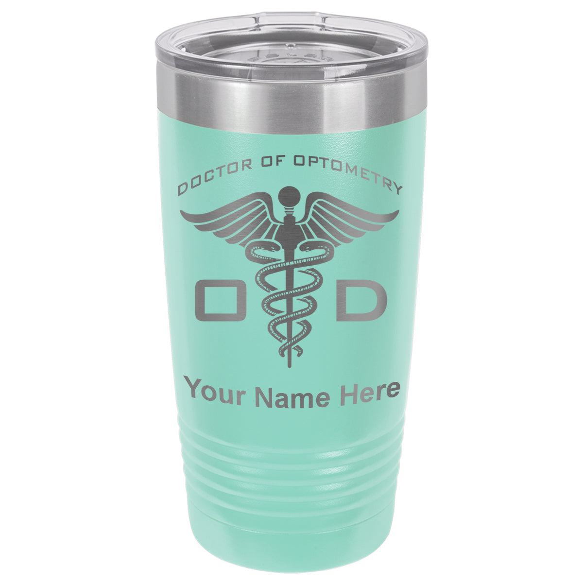 20oz Vacuum Insulated Tumbler Mug, OD Doctor of Optometry, Personalized Engraving Included