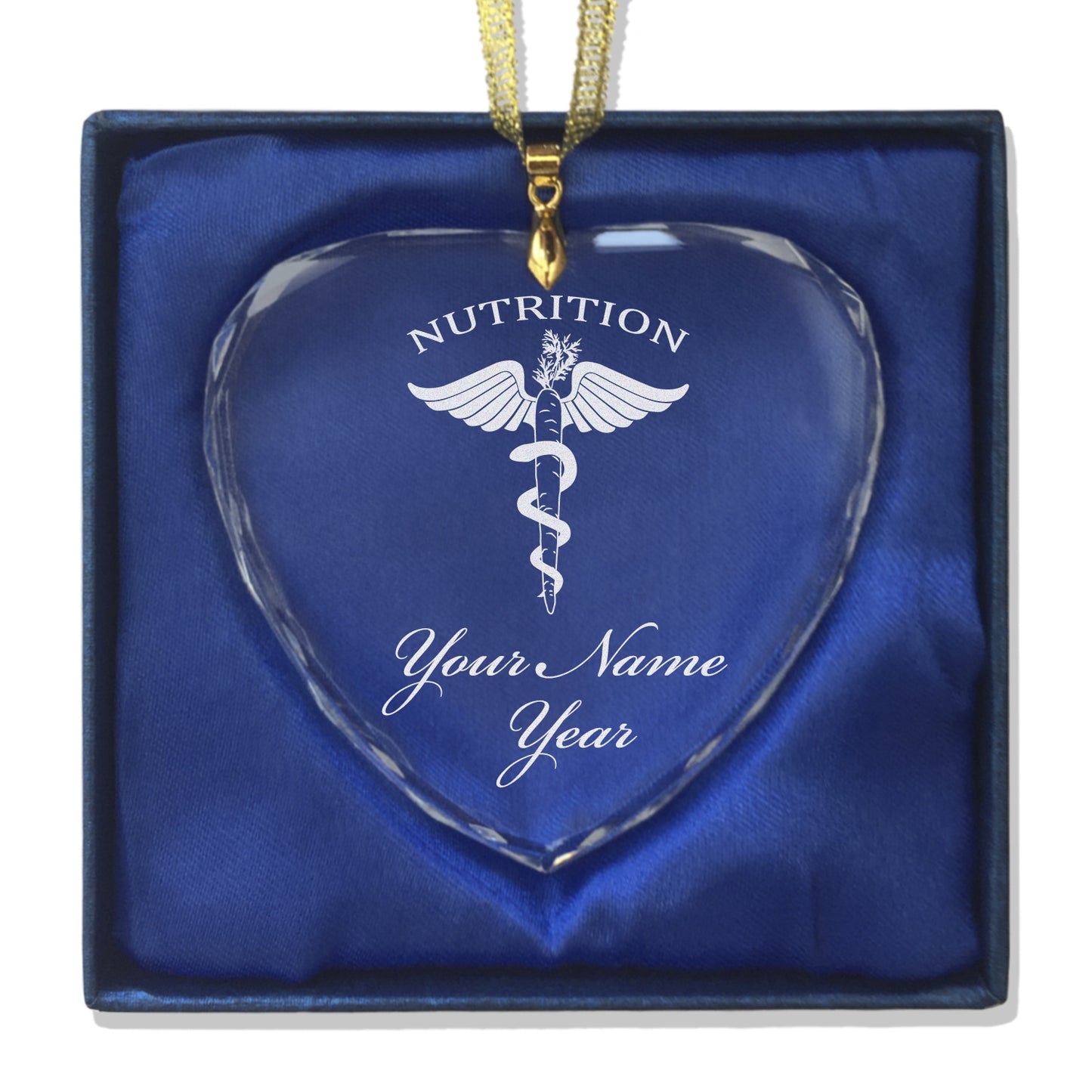 LaserGram Christmas Ornament, Nutritionist, Personalized Engraving Included (Heart Shape)