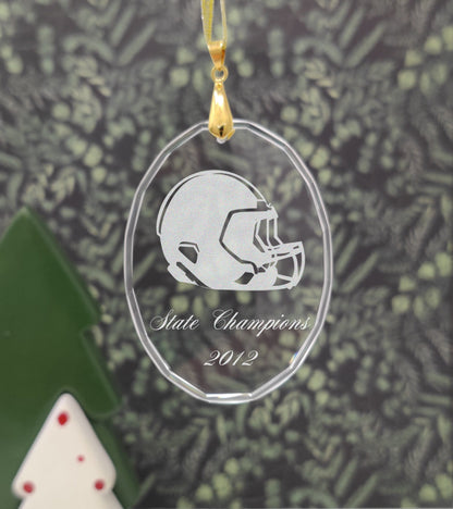 LaserGram Christmas Ornament, Eiffel Tower, Personalized Engraving Included (Oval Shape)