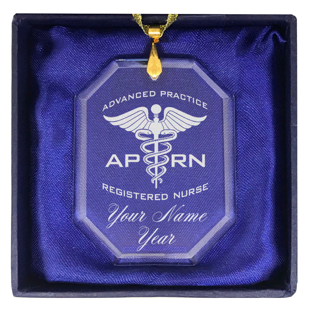 LaserGram Christmas Ornament, APRN Advanced Practice Registered Nurse, Personalized Engraving Included (Rectangle Shape)