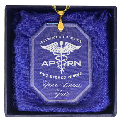 LaserGram Christmas Ornament, APRN Advanced Practice Registered Nurse, Personalized Engraving Included (Rectangle Shape)