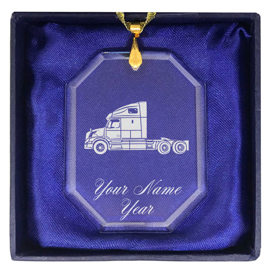 LaserGram Christmas Ornament, Truck Cab, Personalized Engraving Included (Rectangle Shape)