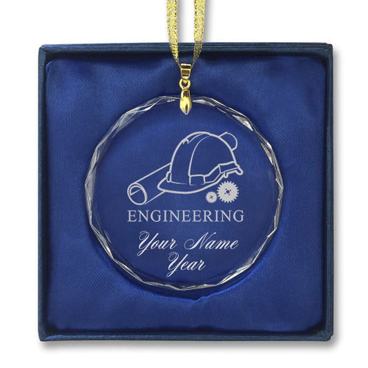 LaserGram Christmas Ornament, Engineering, Personalized Engraving Included (Round Shape)