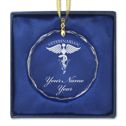 LaserGram Christmas Ornament, Veterinarian, Personalized Engraving Included (Round Shape)