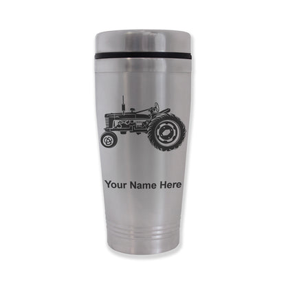 Commuter Travel Mug, Old Farm Tractor, Personalized Engraving Included