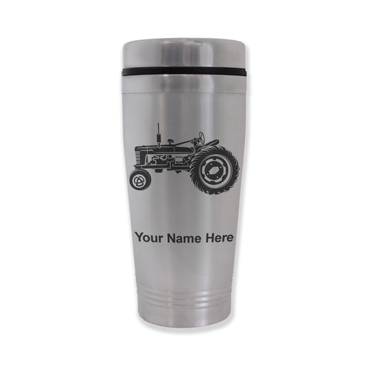 Commuter Travel Mug, Old Farm Tractor, Personalized Engraving Included