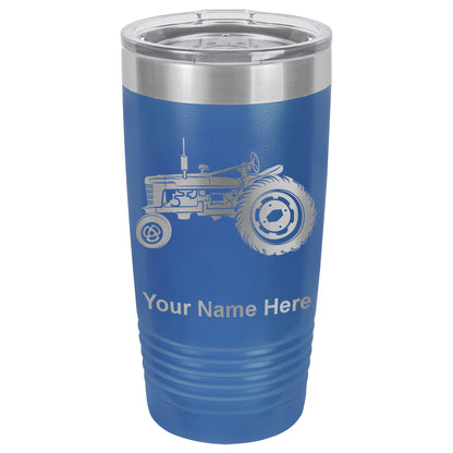 20oz Vacuum Insulated Tumbler Mug, Old Farm Tractor, Personalized Engraving Included