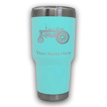 LaserGram 30oz Tumbler Mug, Old Farm Tractor, Personalized Engraving Included
