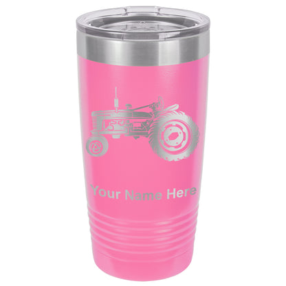 20oz Vacuum Insulated Tumbler Mug, Old Farm Tractor, Personalized Engraving Included