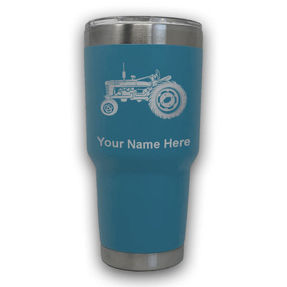 LaserGram 30oz Tumbler Mug, Old Farm Tractor, Personalized Engraving Included