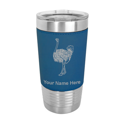 20oz Faux Leather Tumbler Mug, Ostrich, Personalized Engraving Included - LaserGram Custom Engraved Gifts