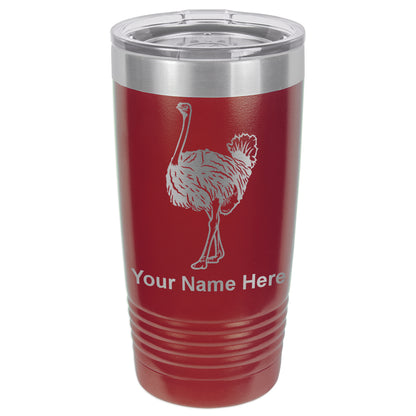 20oz Vacuum Insulated Tumbler Mug, Ostrich, Personalized Engraving Included