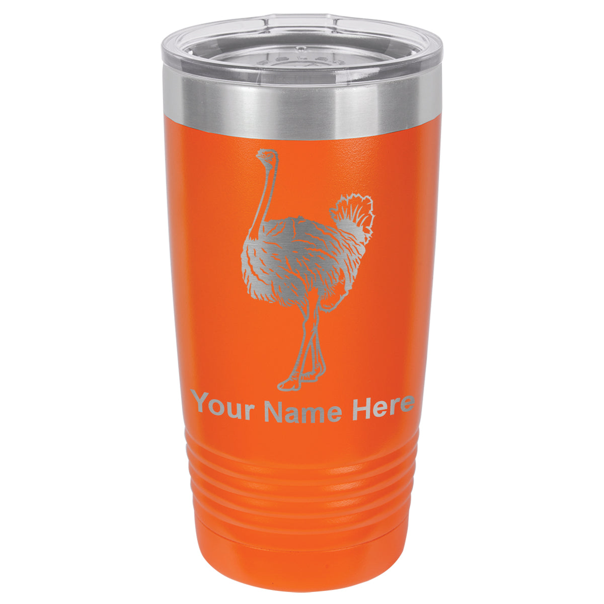 20oz Vacuum Insulated Tumbler Mug, Ostrich, Personalized Engraving Included