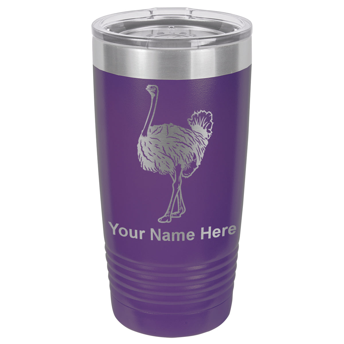 20oz Vacuum Insulated Tumbler Mug, Ostrich, Personalized Engraving Included