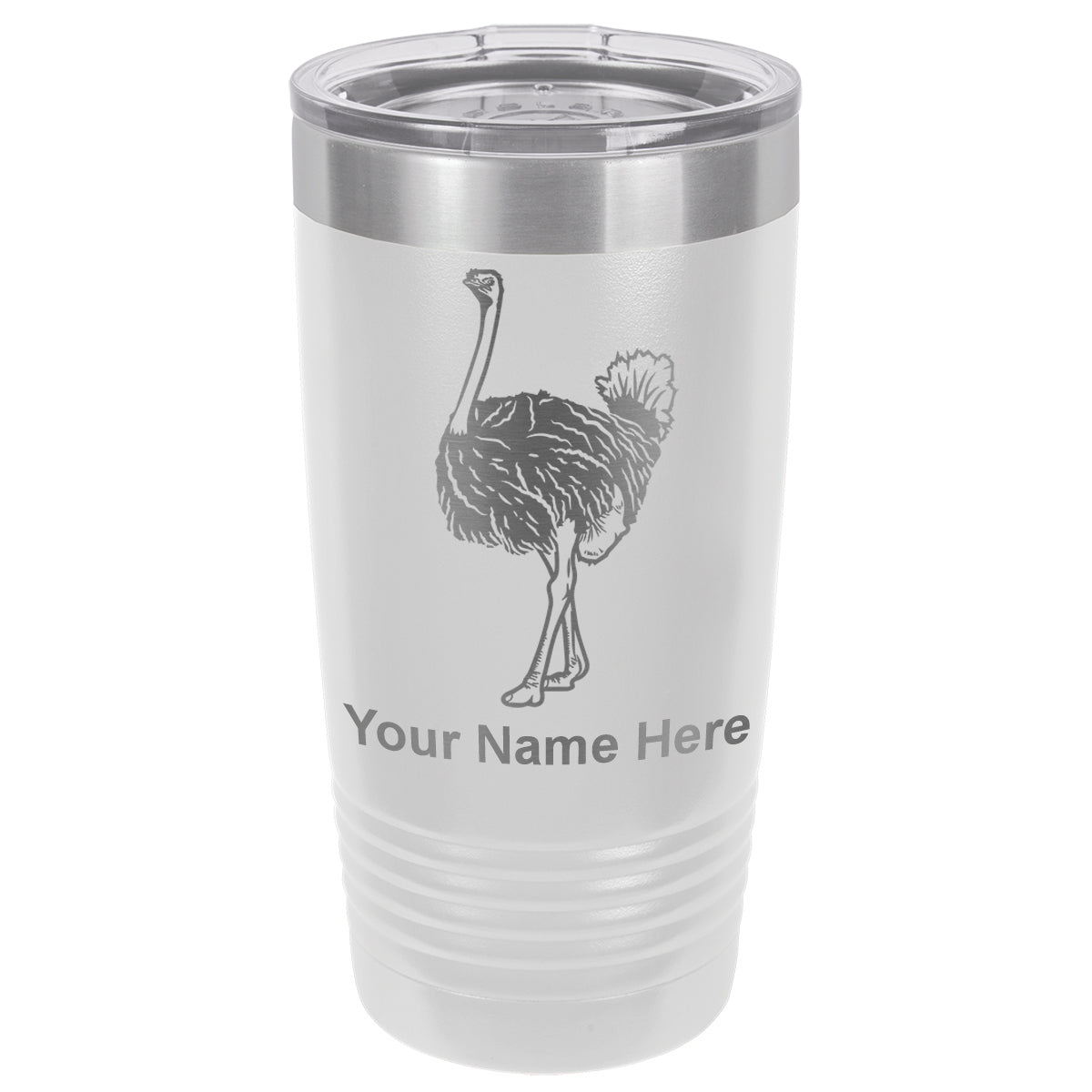 20oz Vacuum Insulated Tumbler Mug, Ostrich, Personalized Engraving Included