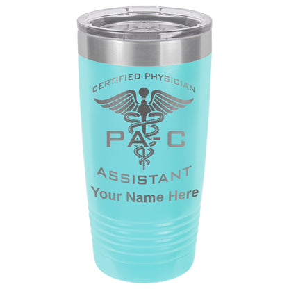 20oz Vacuum Insulated Tumbler Mug, PA-C Certified Physician Assistant, Personalized Engraving Included