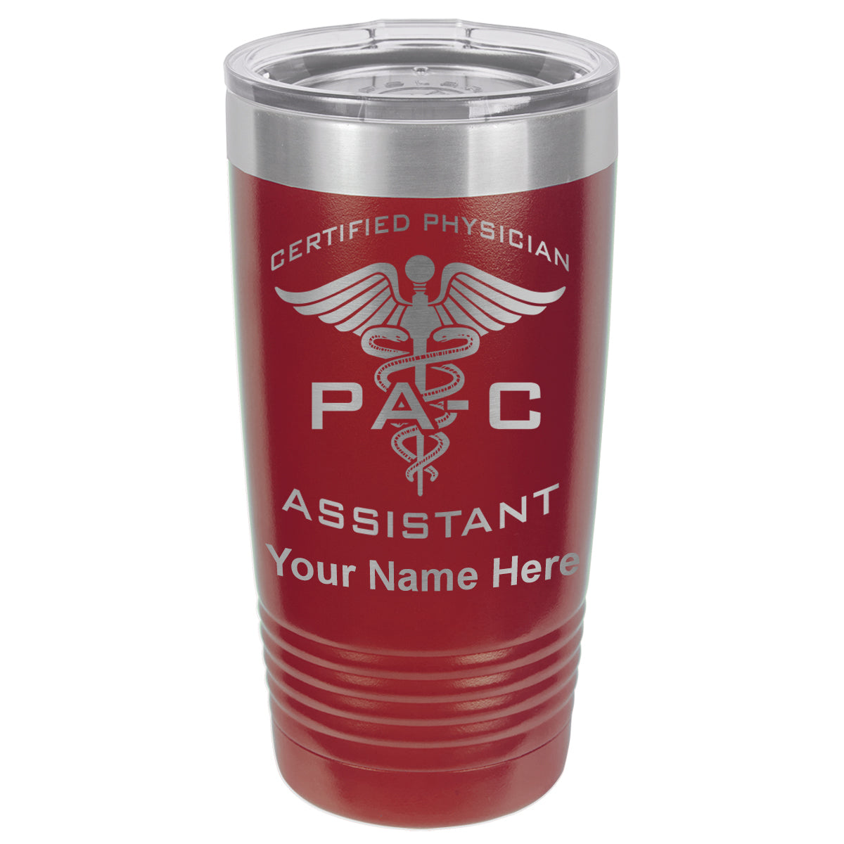 20oz Vacuum Insulated Tumbler Mug, PA-C Certified Physician Assistant, Personalized Engraving Included