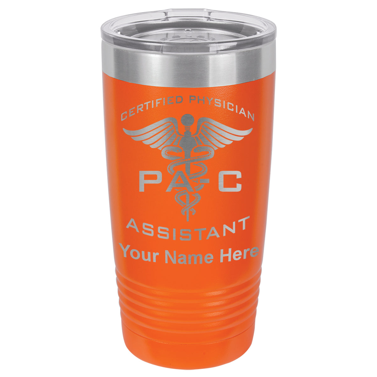 20oz Vacuum Insulated Tumbler Mug, PA-C Certified Physician Assistant, Personalized Engraving Included