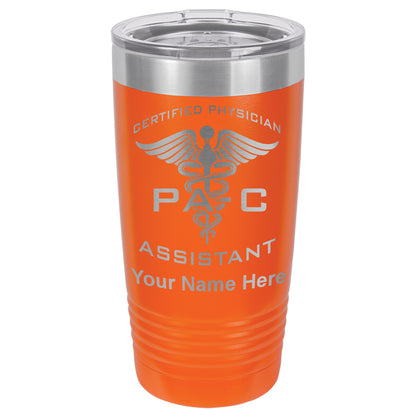 20oz Vacuum Insulated Tumbler Mug, PA-C Certified Physician Assistant, Personalized Engraving Included