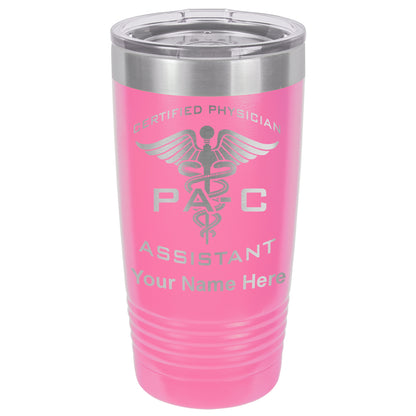 20oz Vacuum Insulated Tumbler Mug, PA-C Certified Physician Assistant, Personalized Engraving Included