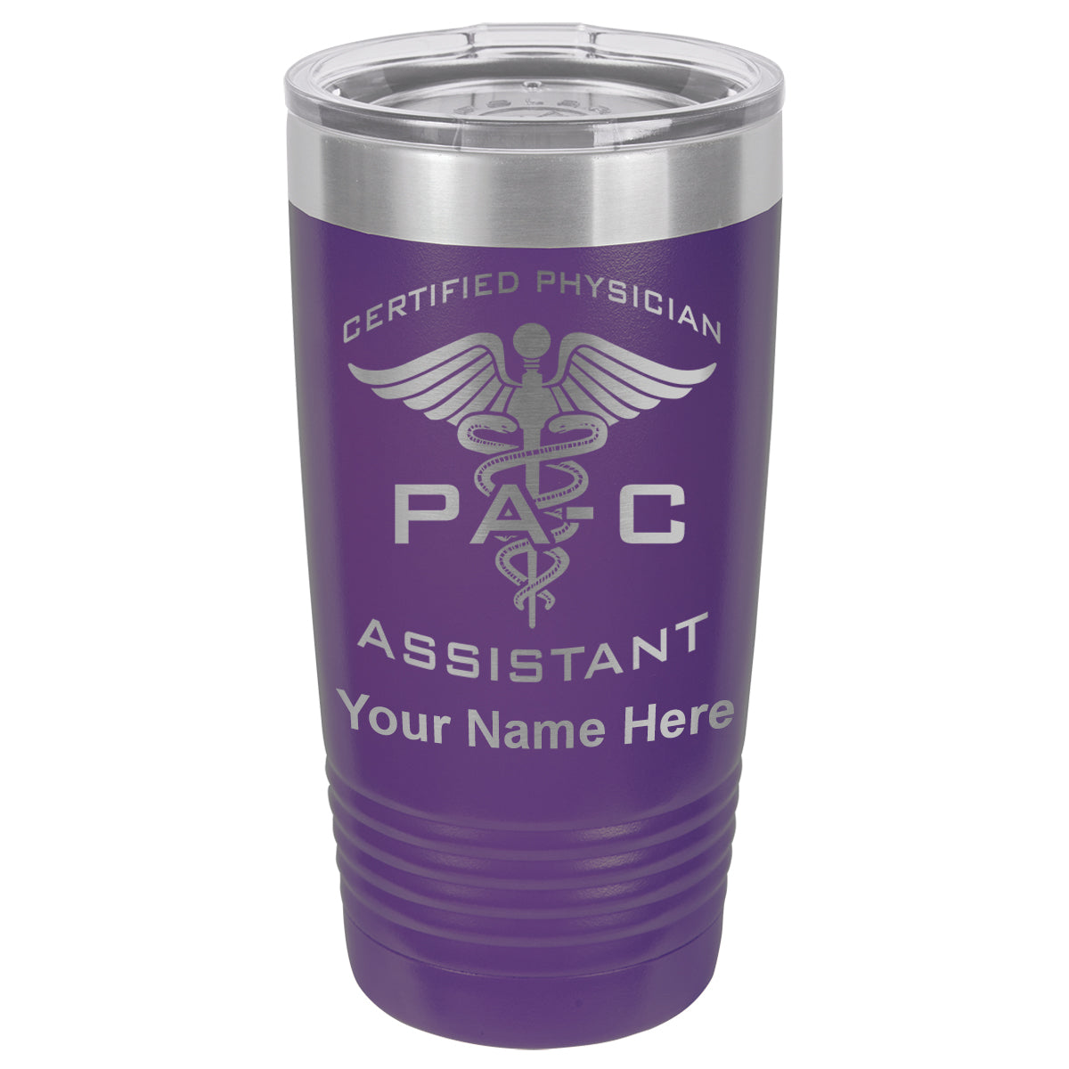 20oz Vacuum Insulated Tumbler Mug, PA-C Certified Physician Assistant, Personalized Engraving Included