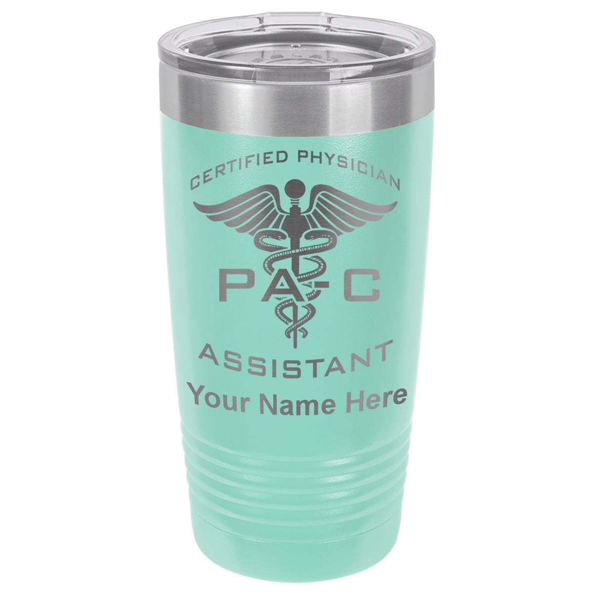 20oz Vacuum Insulated Tumbler Mug, PA-C Certified Physician Assistant, Personalized Engraving Included