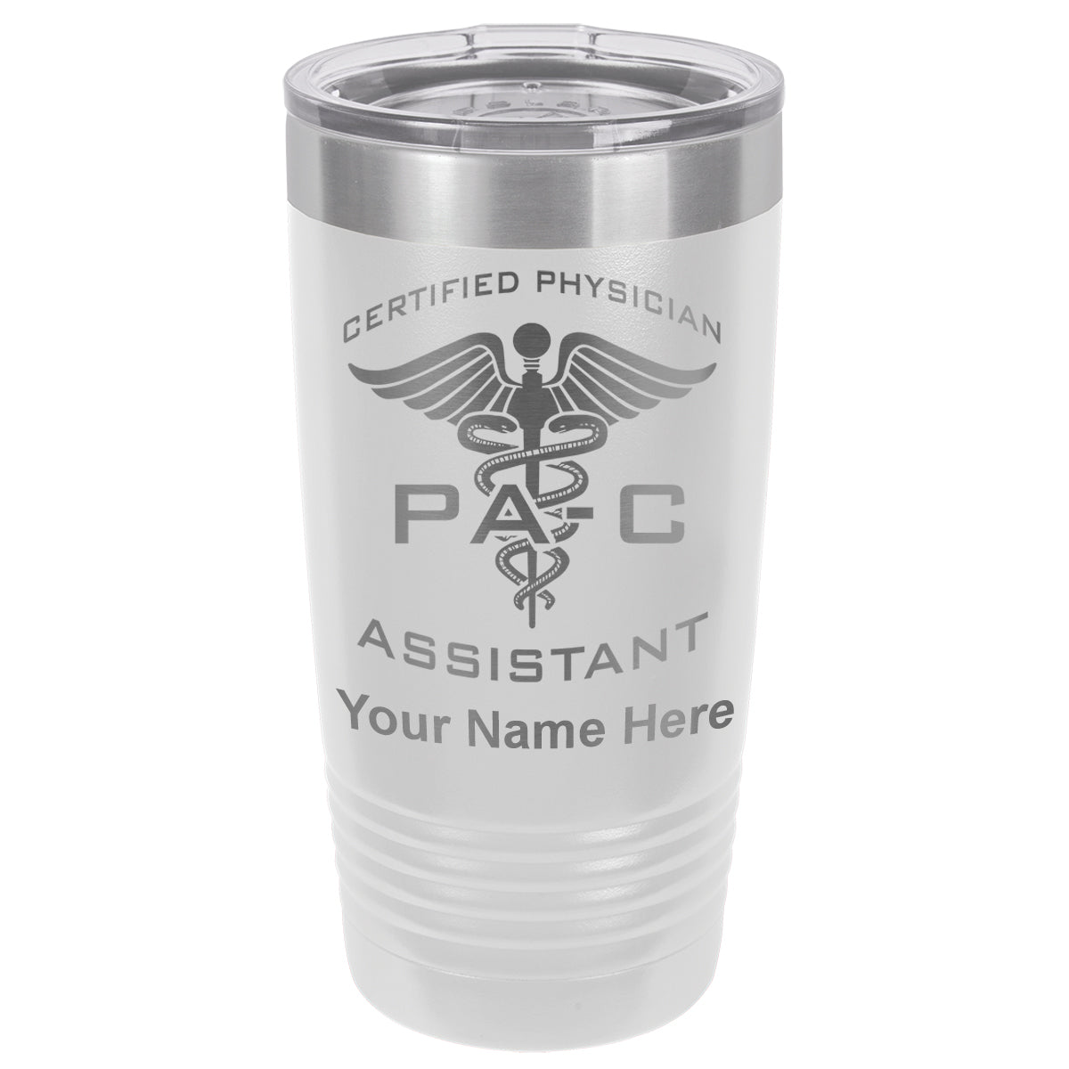 20oz Vacuum Insulated Tumbler Mug, PA-C Certified Physician Assistant, Personalized Engraving Included