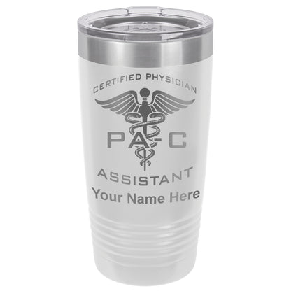 20oz Vacuum Insulated Tumbler Mug, PA-C Certified Physician Assistant, Personalized Engraving Included