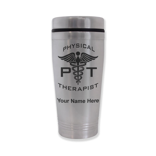 Commuter Travel Mug, PT Physical Therapist, Personalized Engraving Included