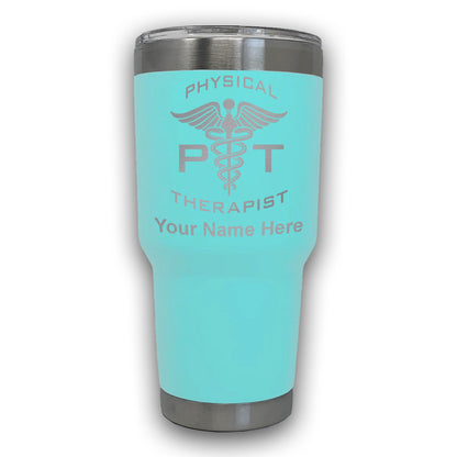 LaserGram 30oz Tumbler Mug, PT Physical Therapist, Personalized Engraving Included