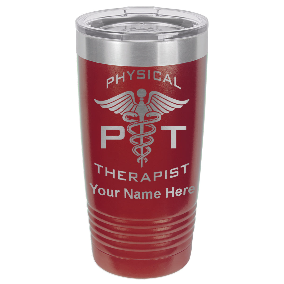 20oz Vacuum Insulated Tumbler Mug, PT Physical Therapist, Personalized Engraving Included