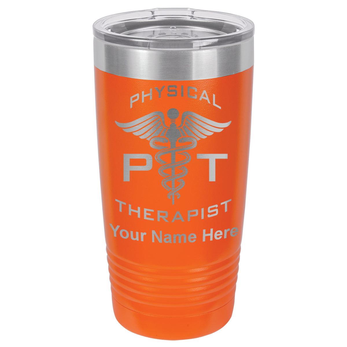 20oz Vacuum Insulated Tumbler Mug, PT Physical Therapist, Personalized Engraving Included