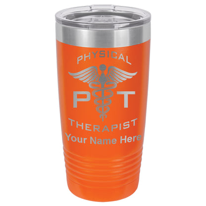 20oz Vacuum Insulated Tumbler Mug, PT Physical Therapist, Personalized Engraving Included