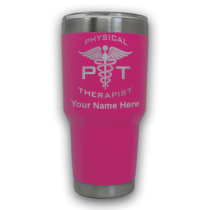 LaserGram 30oz Tumbler Mug, PT Physical Therapist, Personalized Engraving Included